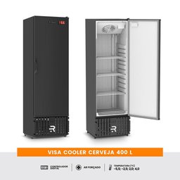Visa Cooler Cervejeiro Porta Sólida -5,5 a 4 ºc 400l Vcce400ps 220v - Refrimate - 2