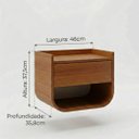 Ver imagem 5 de Mesa de Cabeceira Criado Suspenso com Gaveta e Nicho Volare - Nature