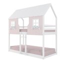 Ver imagem 1 de Beliche Montessoriano Casinha Encantada Madeira Maciça Rosa/branco | Housin