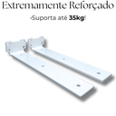 Ver imagem 5 de 3 Suportes para Prateleira 25cm Fixo de Parede Mão Francesa Estilo Moderno Aço Robusto Branco