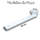 Ver imagem 3 de 3 Suportes para Prateleira 25cm Fixo de Parede Mão Francesa Estilo Moderno Aço Robusto Branco