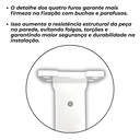 Ver mais imagens de 3 Suportes para Prateleira 25cm Fixo de Parede Mão Francesa Estilo Moderno Aço Robusto Branco