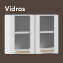 Ver imagem 7 de Armário Aéreo Aço 3 Portas de Vidro Linha Colors Bertolini Branco