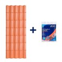 Ver imagem 1 de Kit com 5 Telhas de Pvc Colonial 2,62 X 0,86 X 2.0 Mm 5 Ondas com 3 Kit Fixação e Vedação afort