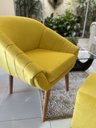 Ver imagem 4 de Poltrona Giovana em Sued Premium:amarelo Pés Madeira Claro