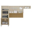 Ver imagem 3 de Kit Cozinha Ambiente Glam 3 Peças Freijó Vanilla Ripado - Kits Paraná