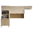 Ver imagem 2 de Kit Cozinha Ambiente Glam 3 Peças Freijó Vanilla Ripado - Kits Paraná