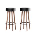 Ver imagem 1 de Kit 2 Banquetas Alta Floyd P/ Balcão Bar e Bancada Gourmet - Preto - 70cm