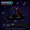 Ver imagem 2 de Mini Projetor de Estrelas LED 10 Luzes Efeito Céu Estrelado Preto Yeet