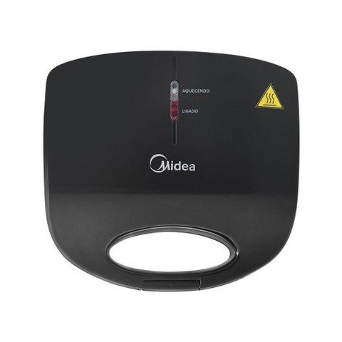 Sanduicheira Midea Blackstone SPMX1 Grelha Dupla 750W Preto 110V