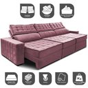 Ver imagem 3 de Sofá Retrátil e Reclinável 4,15m Cama inBox Big Star com SoftGel D40 Velupluma Rose