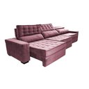 Ver mais imagens de Sofá Retrátil e Reclinável 4,15m Cama inBox Big Star com SoftGel D40 Velupluma Rose