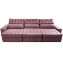 Ver imagem 5 de Sofá Retrátil e Reclinável 4,15m Cama inBox Big Star com SoftGel D40 Velupluma Rose