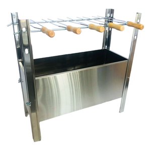 Churrasqueira Matrinox Inox Desmontável 5 Espetos Espetinhos