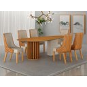 Ver imagem 1 de Conjunto Jantar 6 Cadeiras Maciça 1,80x90 Pilar -Arbo Design