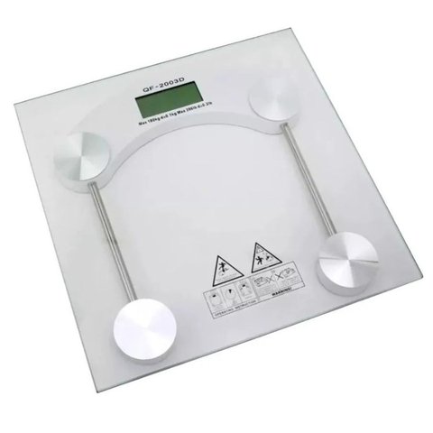 Balança Vidro Temperado 180kg Banheiro Corporal Quadrada