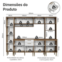 Ver imagem 5 de Armário de Cozinha Completa 265 cm Rustic/Branco Lille Madesa 01