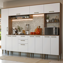 Ver imagem 1 de Armário de Cozinha Completa 265 cm Rustic/Branco Lille Madesa 01