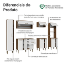 Ver imagem 6 de Armário de Cozinha Completa 265 cm Rustic/Branco Lille Madesa 01