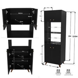 Torre Quente Paneleiro 212,5x70cm P/forno e Micro Netmobil - 6