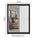 Ver imagem 4 de Guarda-roupa Solteiro Madesa Dallas Plus 2 Portas de Correr com Espelho 4 Gavetas