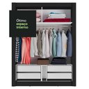 Ver imagem 7 de Guarda-roupa Solteiro Madesa Dallas Plus 2 Portas de Correr com Espelho 4 Gavetas