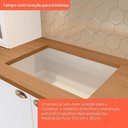 Ver imagem 7 de Cozinha Modulada Americana 2 Peças Balcões 120cm e 80cm Branco/Nature com Tampos MDP - Móveis