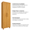 Ver imagem 2 de Armário Multiuso Fit 2 Portas, 100% Mdf, 5 Nichos, Resistente, Alta Qualidade : Cinamomo