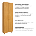 Ver imagem 2 de Armário Multiuso Fit 2 Portas, 100% Mdf, 5 Nichos, Resistente, Alta Qualidade : Cinamomo