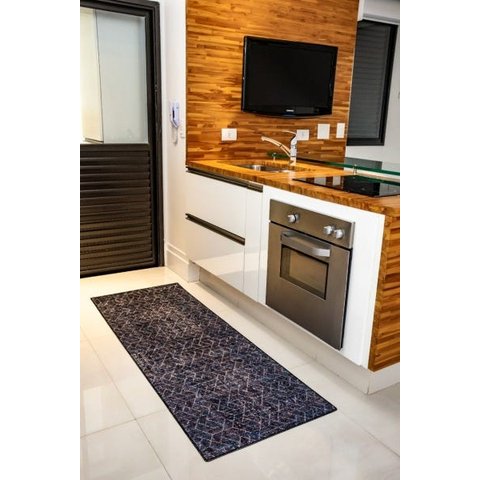 Passadeira Verona 65x180 Pienzatex: Azul Geométrico