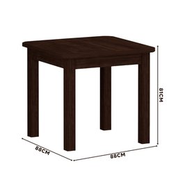 Mesa De Jantar Com 4 Cadeiras Madeira Maciça 88cm Tabaco Pérola Nemargi - 3