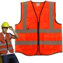 Ver imagem 1 de Colete Sinalizador Faixa Refletiva Segurança Trabalho Obra Construçao EPI Blusao Fluorescente Guarda