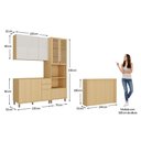 Ver mais imagens de Cozinha Compacta 100% MDF 4 Peças com Bancada e Torre Quente 190cm Aura Luciane Móveis