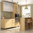 Ver imagem 1 de Cozinha Compacta 100% MDF 4 Peças com Bancada e Torre Quente 190cm Aura Luciane Móveis