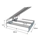 Ver imagem 4 de Cama Box Baú Casal Bipartido Blindado Suede Bege com Pistão a Gás