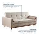 Ver imagem 3 de Sofá Cama Baú 210cm Íris Linho