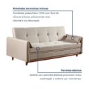 Ver imagem 5 de Sofá Cama Baú 210cm Íris Linho