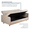 Ver mais imagens de Sofá Cama Baú 210cm Íris Linho