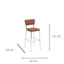 Ver imagem 3 de Kit 7 Banquetas Haidê Gourmet Para Bancada Facto Fendi