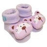 Pantufas com Chocalhos Clingo Urso Lilás - 1