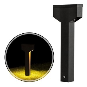 Poste Balizador Luminária Jardim 2 Focos Preto P/ GU10 MR11 ST2767