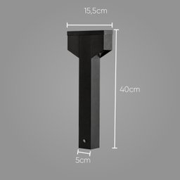 Poste Balizador Luminária Jardim 2 Focos Preto P/ GU10 MR11 ST2767 - 2