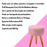 Puff Banqueta Redondo Ilítia Luxo Decorativo Retro Vintage - 5