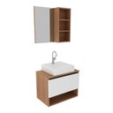 Ver imagem 2 de Gabinete De Banheiro + Cuba 60cm Cr10096 Amêndoa/branco