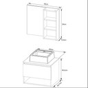 Ver imagem 3 de Gabinete De Banheiro + Cuba 60cm Cr10096 Amêndoa/branco