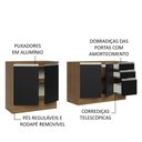 Ver imagem 5 de Kit com 2 Balcões de Cozinha Madesa Glamy 4 Portas 3 Gavetas (Sem Tampo e Pia) Rustic/Preto