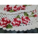 Ver imagem 2 de Tapete Branco com Flor de Crochê Artesanal