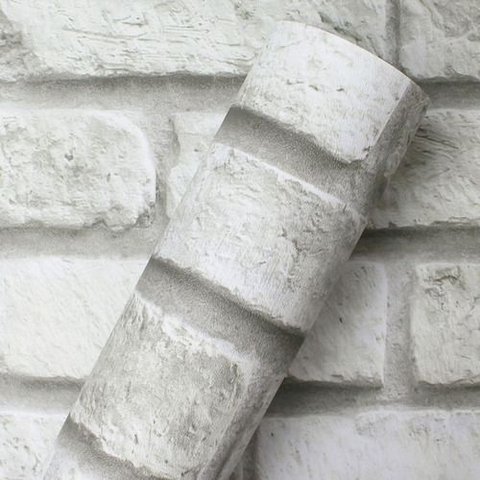 Papel Parede Decorativo Alltak Lavável Todos Modelos 60cmx1m - Tijolo Branco