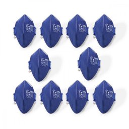 Kit 10 Mascara Descartavel Dobravel Pff2-S Sem Valvula Azul - 2