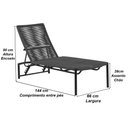 Ver imagem 3 de Espreguiçadeira Tokyo Alumínio Corda Náutica com Regulagem Trama Original